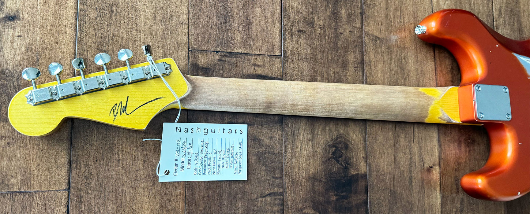 Nash Guitars Model S-63 HSS Candy Tangerine Lollar Pickups Rosewood Neck VSN135