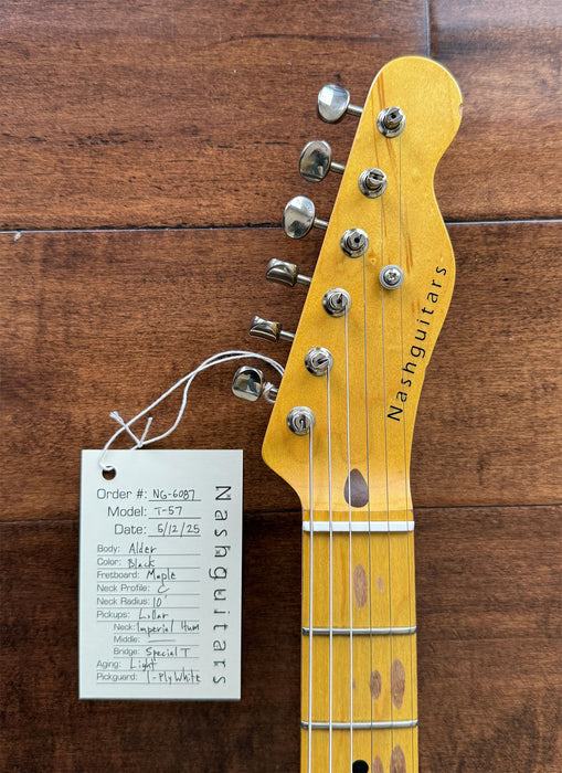 Nash Guitars Model T-57 Humbucker Neck Maple Neck Aged Black NG6087