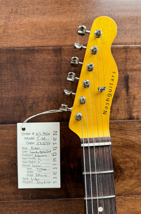 Nash Guitars Model T-63 Humbucker Neck Candy Apple Red Rosewood Neck NG5829