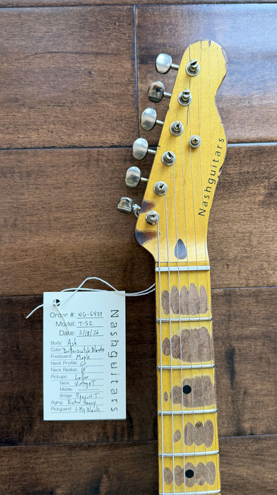 Nash Guitars Model T-52 Ash Body Butterscotch Blonde Maple Neck NG6439