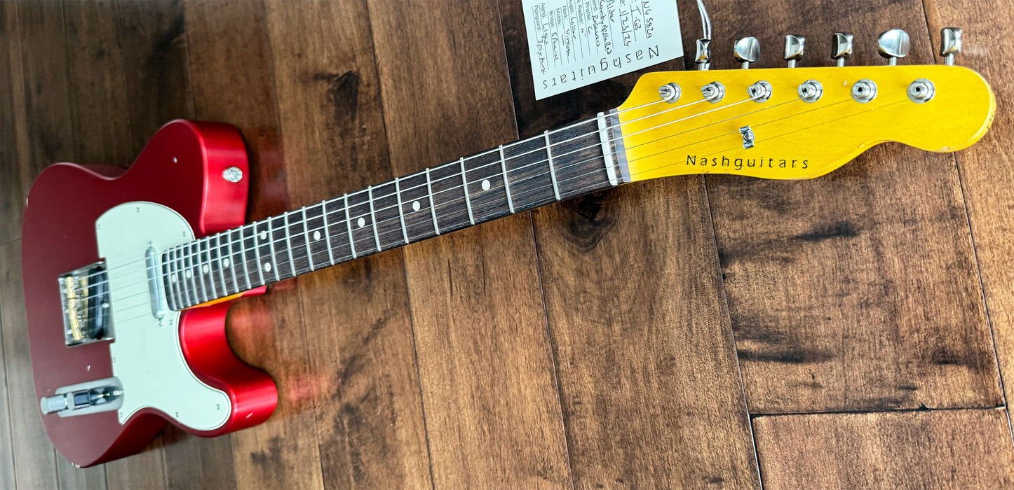 Nash Guitars Model T-63 Humbucker Neck Candy Apple Red Rosewood Neck NG5829
