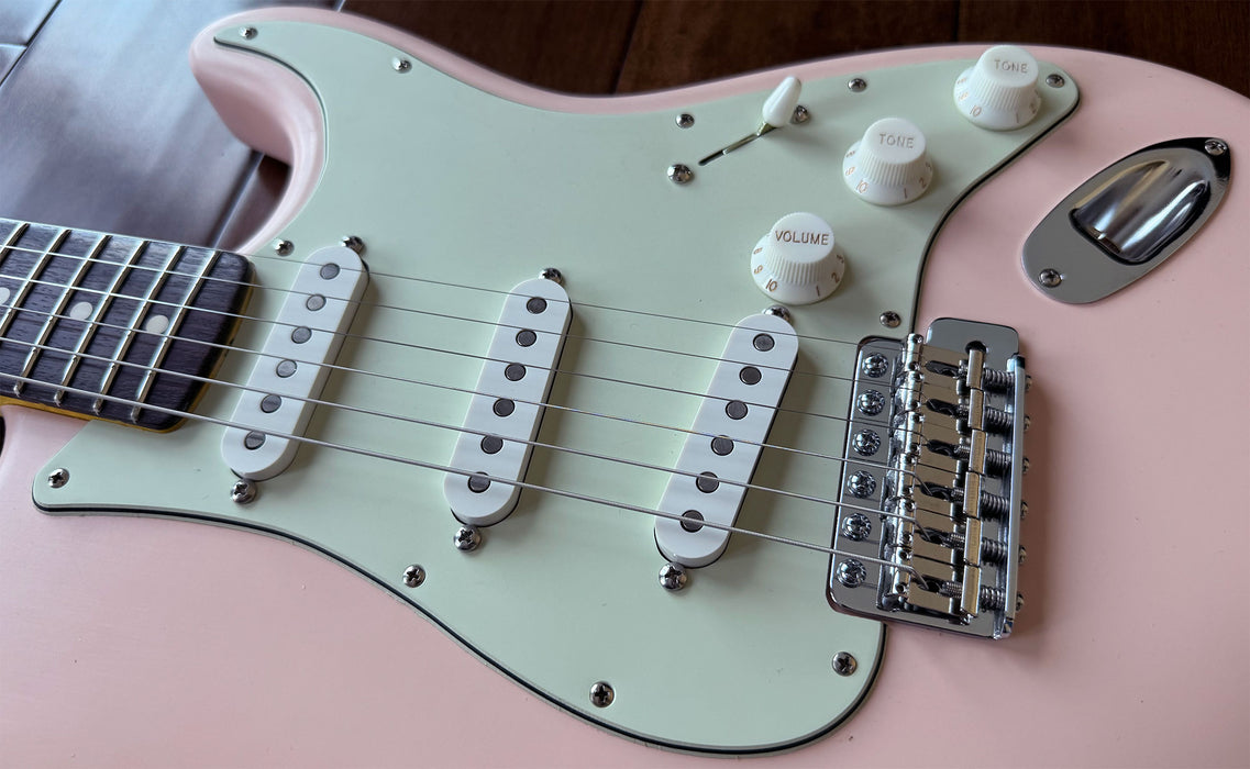 Nash Guitars Model S-63 Un-Aged Shell Pink Lollar Pickups Rosewood Neck NG6066