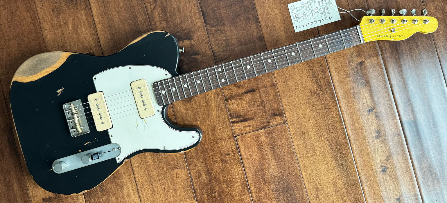 Nash Guitars Model T-2HB P90 Pickups Black Rosewood Neck NG5918