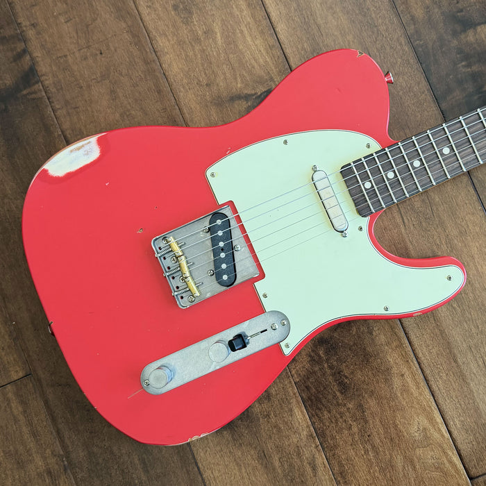 Nash Guitars Model T-63 Electric Guitar Rosewood Neck Aged Fiesta Red Lollars NG6559