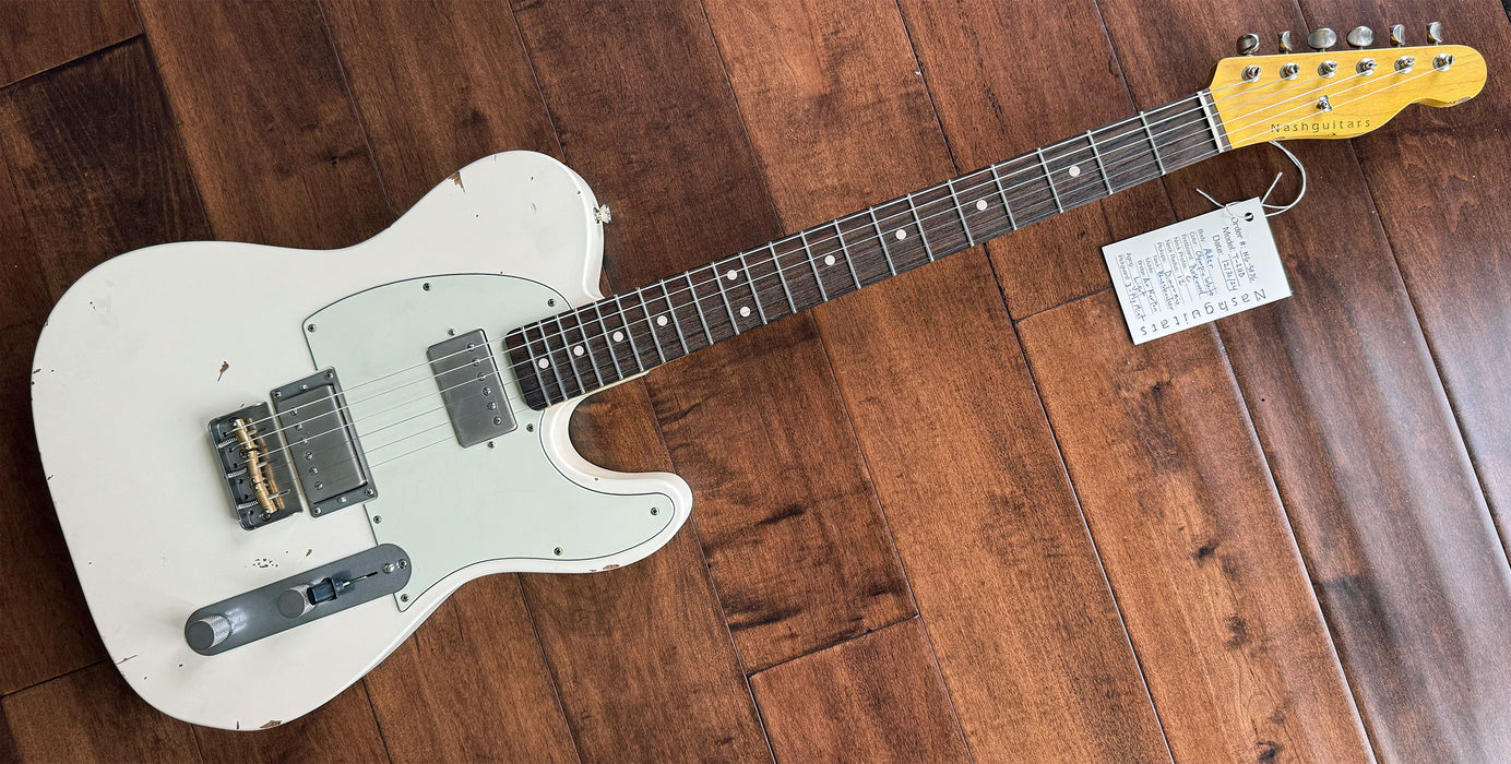 Nash Guitars Model T-2HB Humbucker Pickups Olympic White Rosewood Neck NG5976