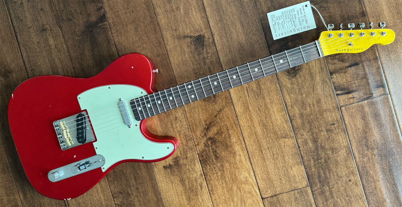 Nash Guitars Model T-63 Humbucker Neck Candy Apple Red Rosewood Neck NG5829