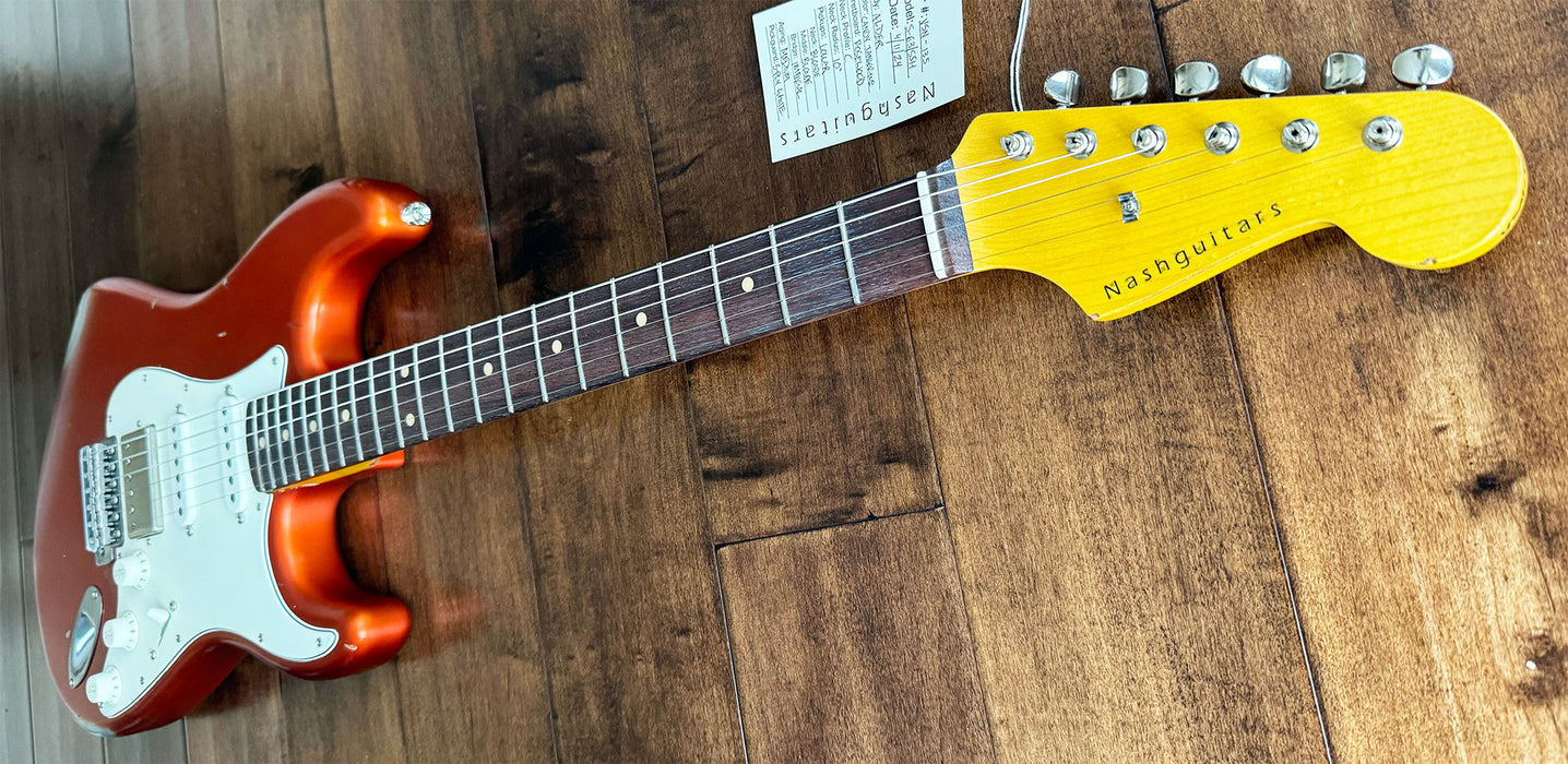 Nash Guitars Model S-63 HSS Candy Tangerine Lollar Pickups Rosewood Neck VSN135