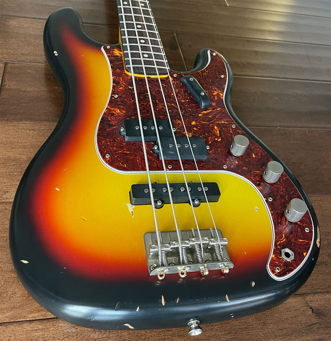 Nash Guitars Model PBJ-63 Aged 3-Tone Sunburst Lollar Pickups NG5805