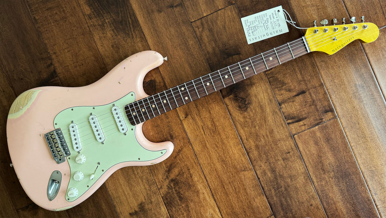 Nash Guitars S-63 Shell Pink Lollar Pickups Rosewood Neck NG6086