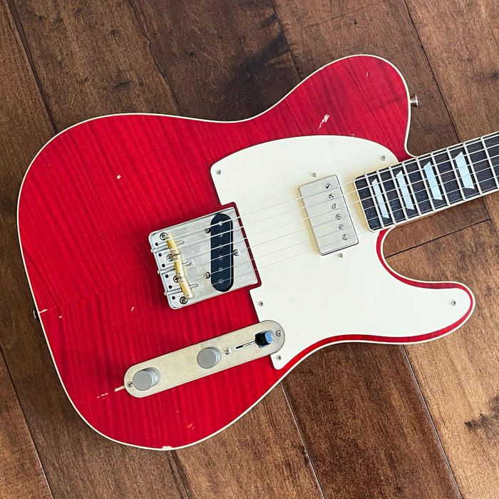 Nash Guitars Model T-63 Humbucker Neck Flame Red Rosewood Neck NG5797