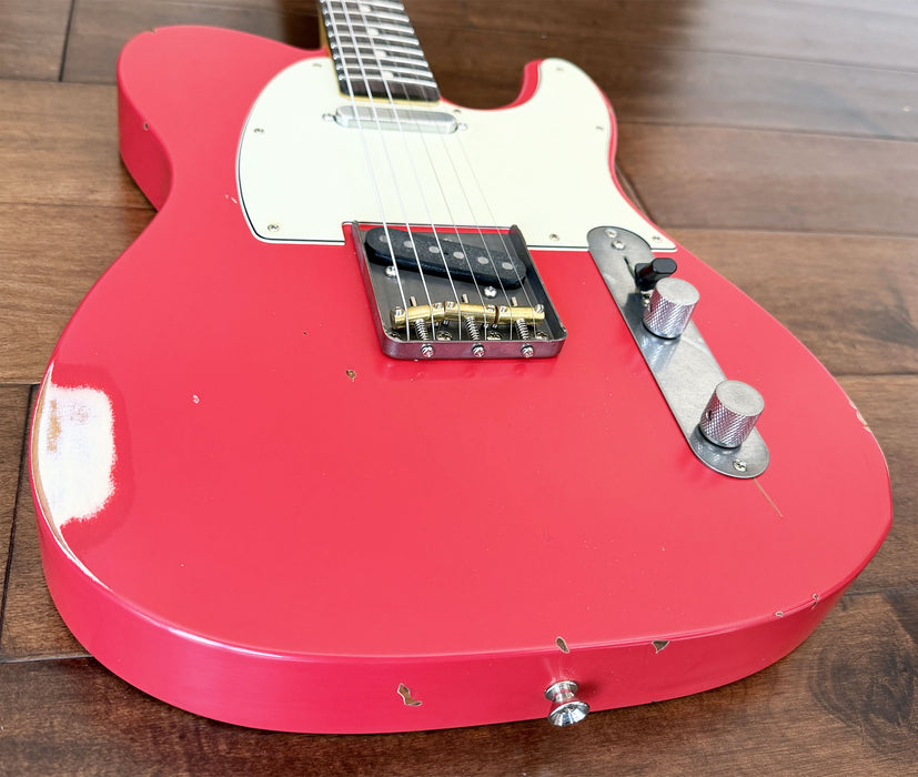 Nash Guitars Model T-63 Electric Guitar Rosewood Neck Aged Fiesta Red Lollars NG6559