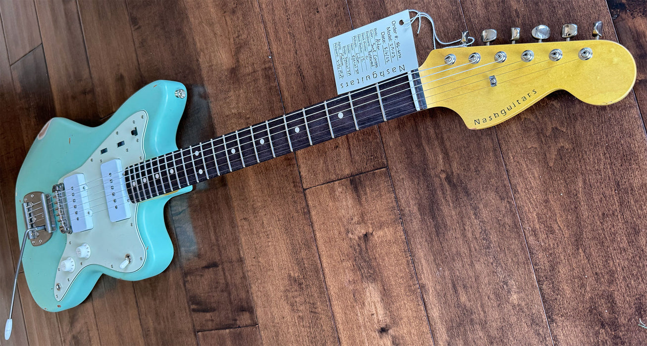 Nash Guitars Model JM-63 Surf Green Lollar Pickups Rosewood Neck NG6070