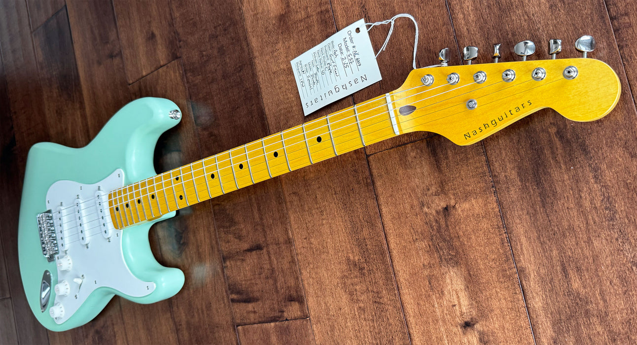 Nash Guitars Model S-57 Non-Aged Surf Green Lacquer Lollar Pickups NG6007