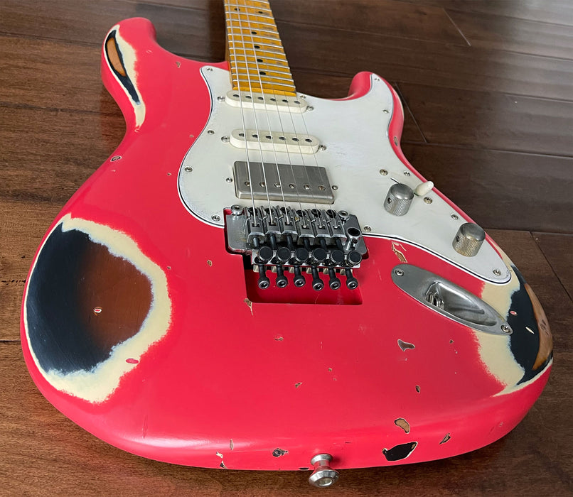 Nash Guitars Model S-81/HSS Fiesta Red Over Sunburst Maple Neck VSN121