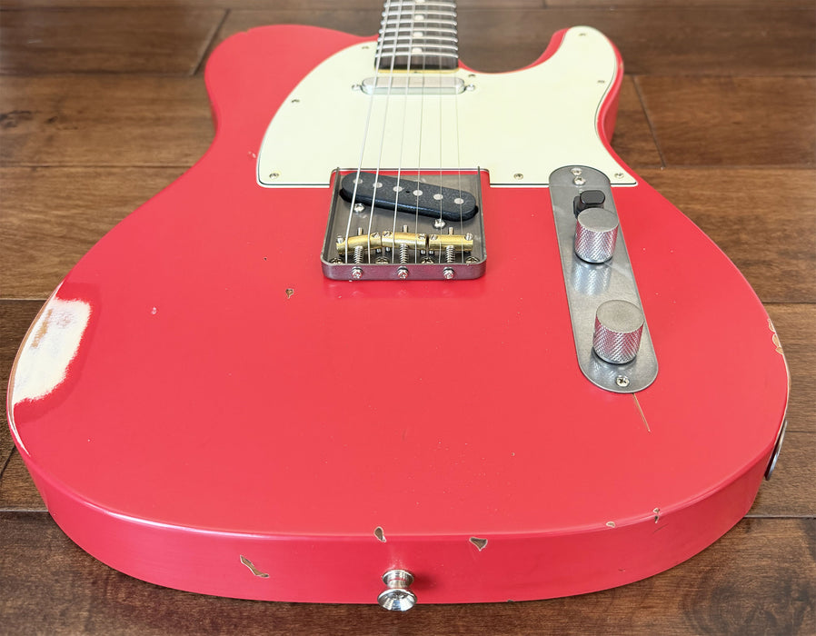 Nash Guitars Model T-63 Electric Guitar Rosewood Neck Aged Fiesta Red Lollars NG6559