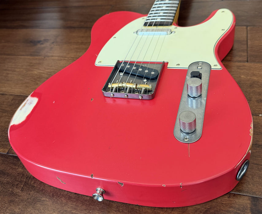 Nash Guitars Model T-63 Electric Guitar Rosewood Neck Aged Fiesta Red Lollars NG6559