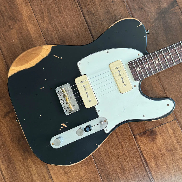 Nash Guitars Model T-2HB P90 Electric Guitar Rosewood Neck Black Lollar P90's IND951