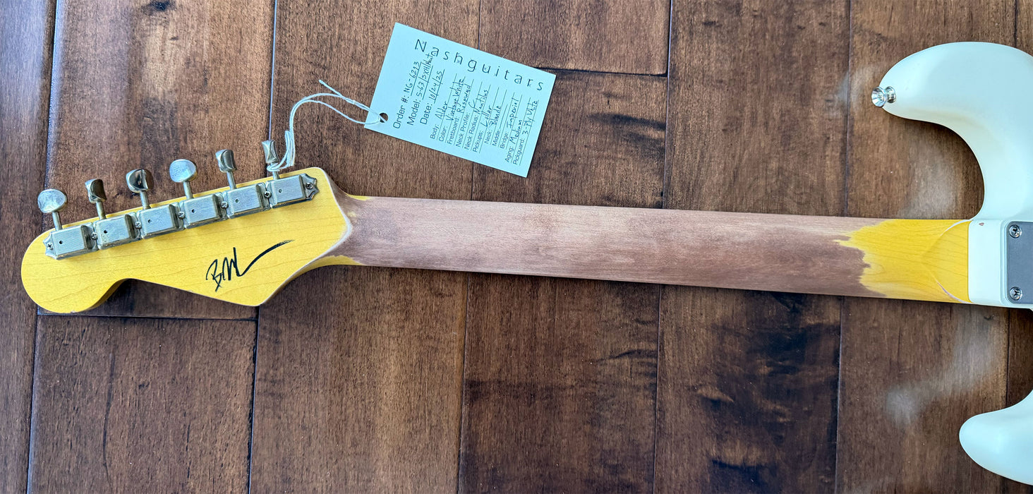 Nash Guitars Model S-63 HXH Vintage White Rosewood Nautilus Neck NG6293