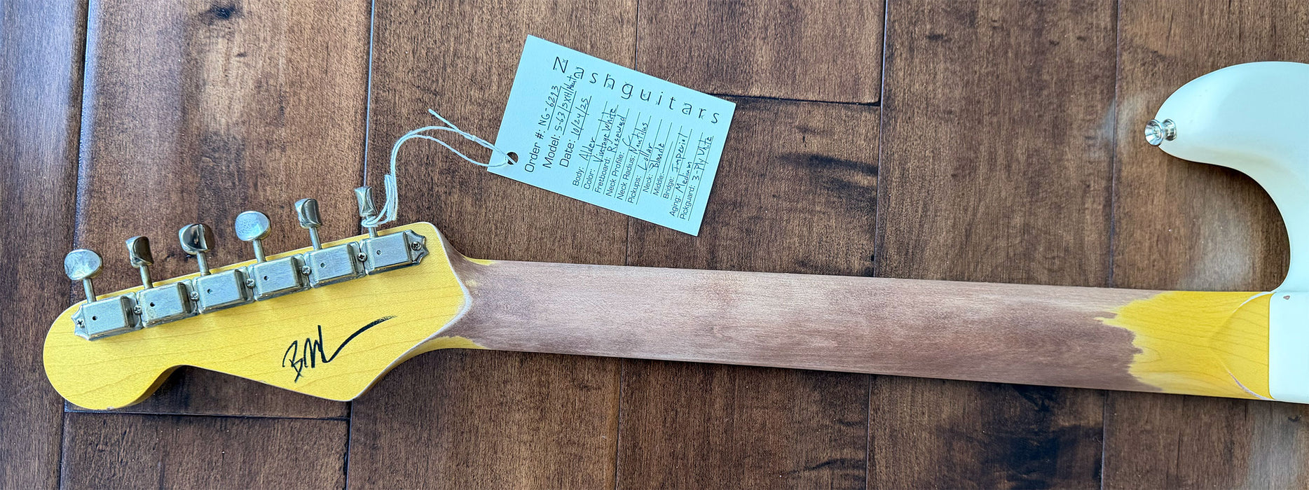 Nash Guitars Model S-63 HXH Vintage White Rosewood Nautilus Neck NG6293