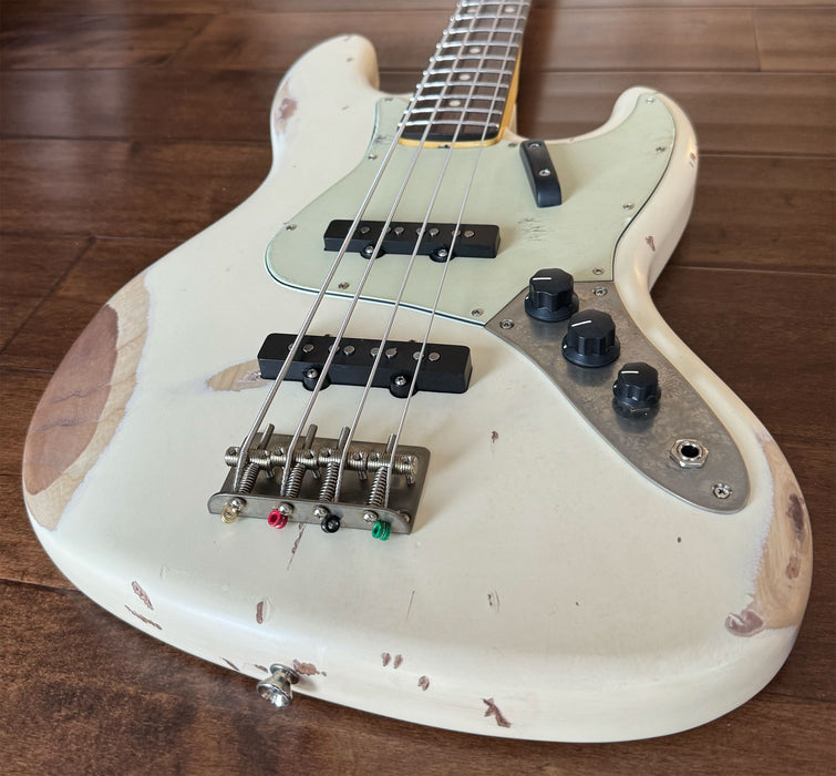 Nash Guitars Model JB-63 Aged Olympic White Lollar Pickups VSN137