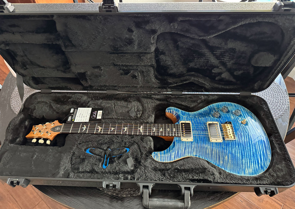 PRS DGT Electric Guitar Faded Blue Jean Flame Maple 10-Top Hybrid Package 0401448