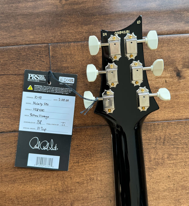 PRS McCarty 594 Charcoal Burst Hybrid Package 10-Top Pattern Vintage 0384281