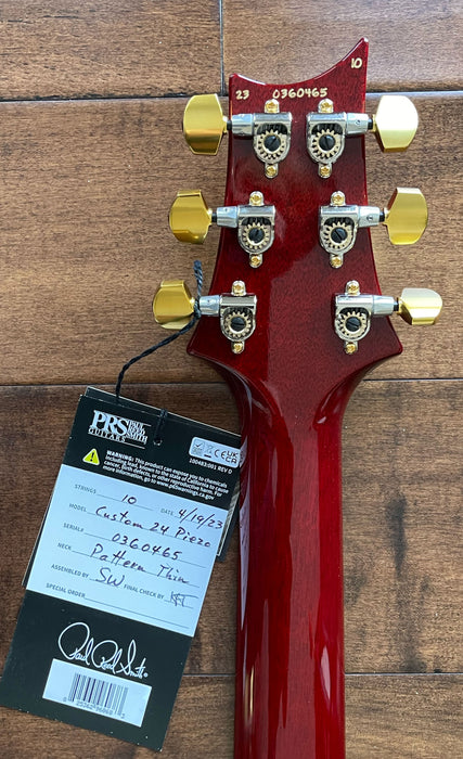 PRS Custom 24 Piezo Charcoal Cherry Burst Hybrid Package 10-Top 0360465