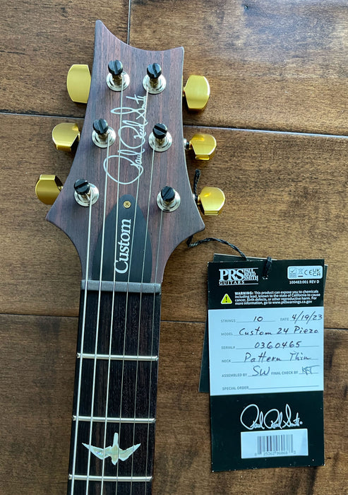 PRS Custom 24 Piezo Charcoal Cherry Burst Hybrid Package 10-Top 0360465