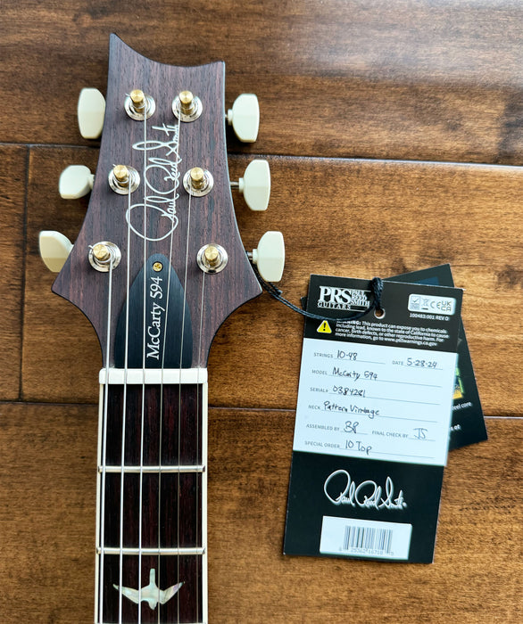 PRS McCarty 594 Charcoal Burst Hybrid Package 10-Top Pattern Vintage 0384281