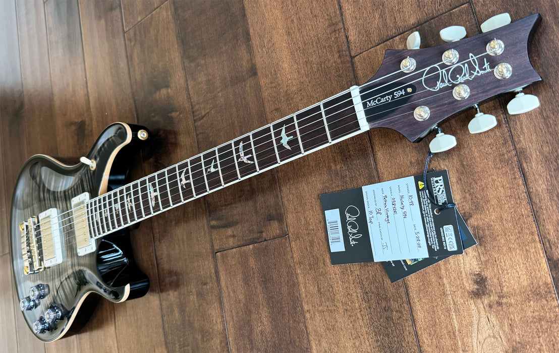 PRS McCarty 594 Charcoal Burst Hybrid Package 10-Top Pattern Vintage 0384281