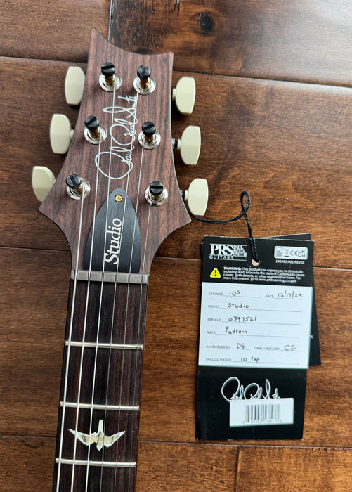 PRS Studio 10-Top Electric Guitar Cobalt Smokeburst Pattern Neck Hybrid 0397521