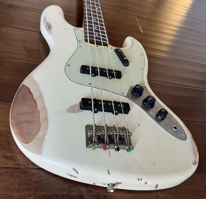 Nash Guitars Model JB-63 Aged Olympic White Lollar Pickups VSN137