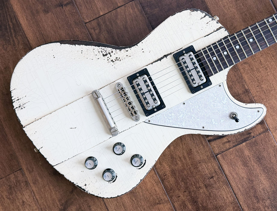 Rock N Roll Relics Revenge Modern Offset Electric Guitar Aged Olympic White 251966