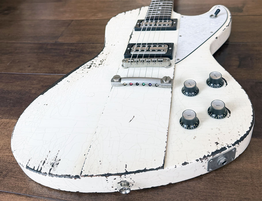 Rock N Roll Relics Revenge Modern Offset Electric Guitar Aged Olympic White 251966
