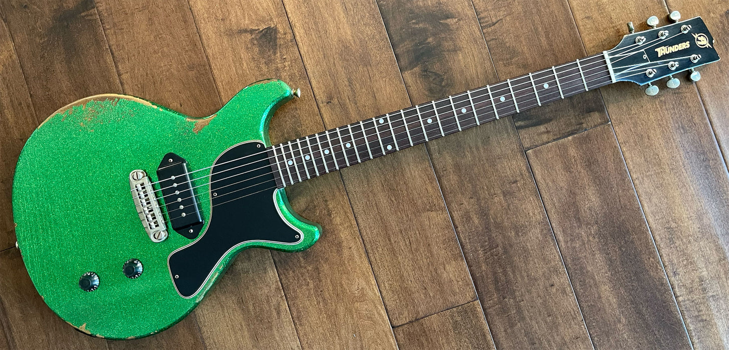 Rock N Roll Relics Thunders DC Electric Guitar Aged Lake Sparkle Green 231516