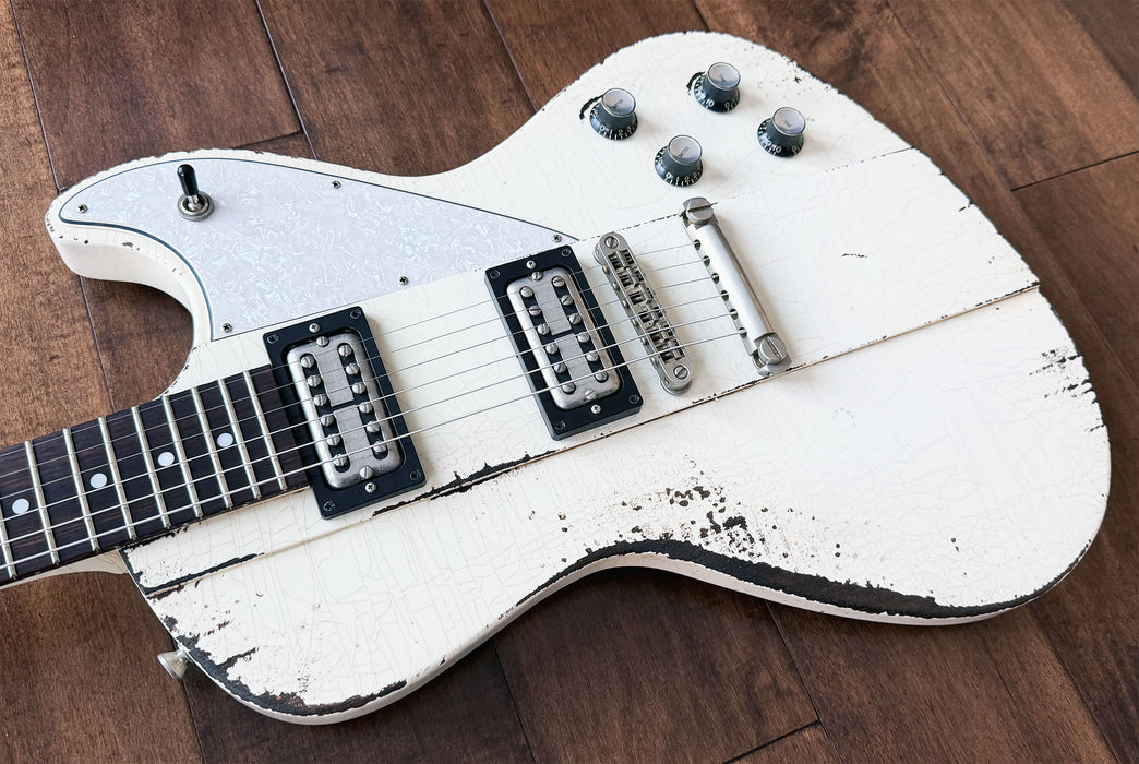 Rock N Roll Relics Revenge Modern Offset Electric Guitar Aged Olympic White 251966