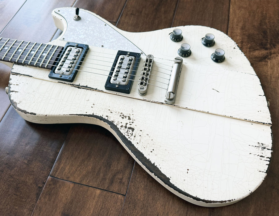 Rock N Roll Relics Revenge Modern Offset Electric Guitar Aged Olympic White 251966