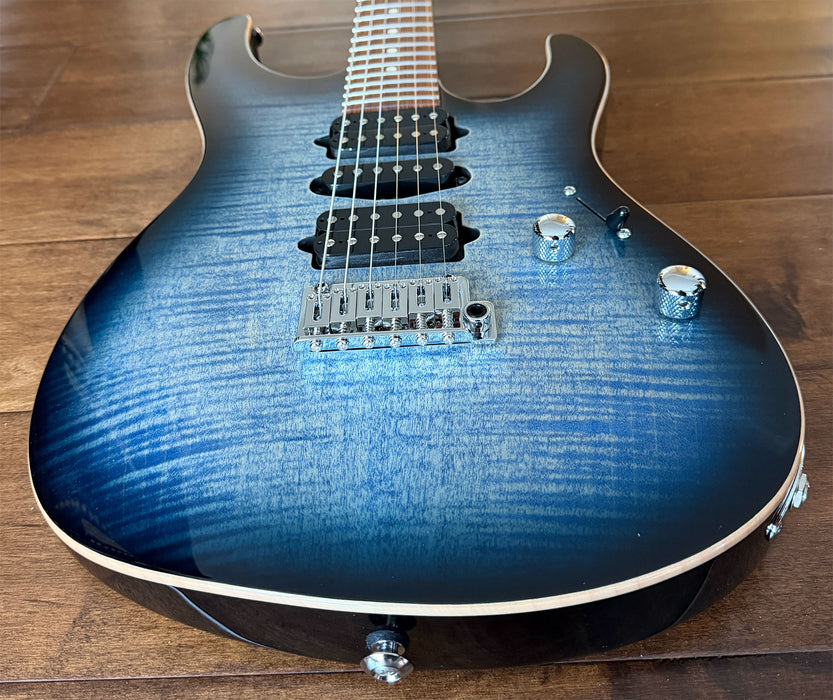 Suhr Modern Plus HSH Faded Trans Whale Blue Burst Pau Ferro 90895