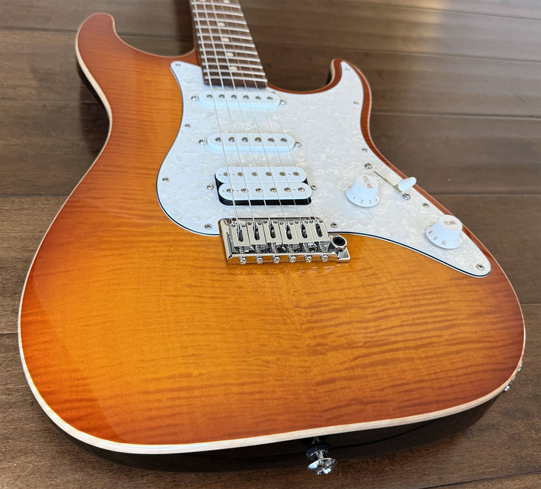 Suhr Standard Plus Faded Trans Honey Amber Burst Roasted Maple Neck SSCII 88768