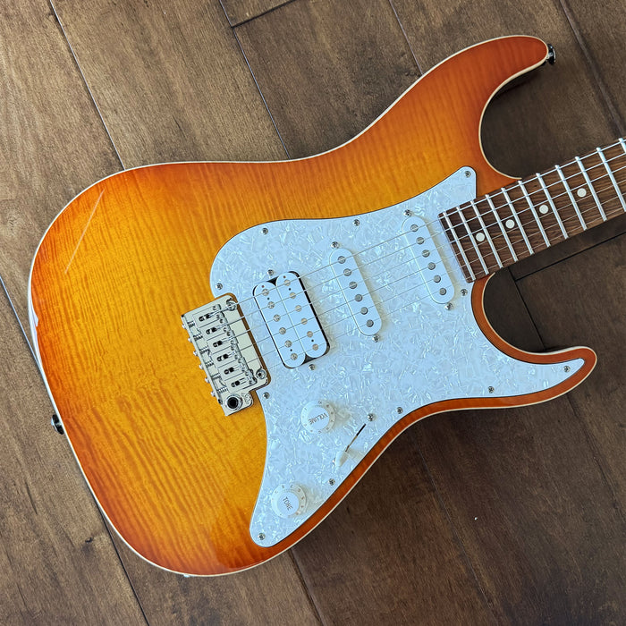 Suhr Standard Plus Faded Trans Honey Amber Burst Roasted Maple Neck SSCII 88768