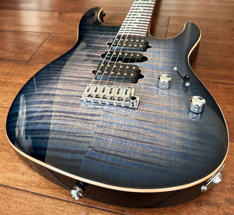 Suhr Modern Plus HSH Trans Whale Blue Burst Roasted Maple Pau Ferra Neck 76778