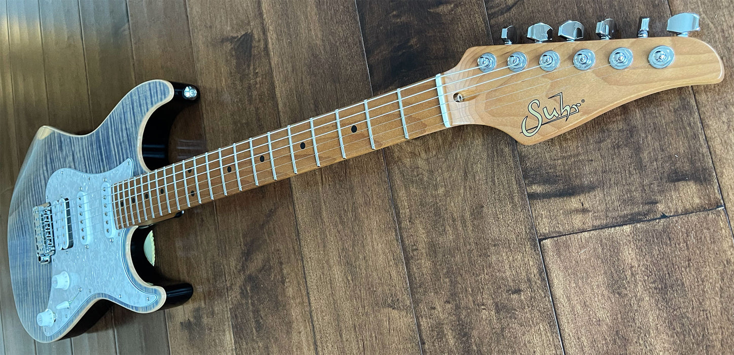 Suhr Standard Plus Electric Guitar Trans Blue Denim Slate 74256