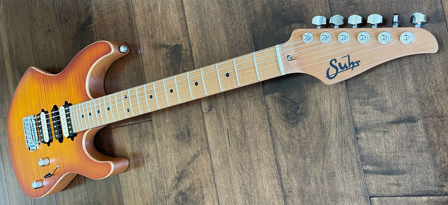 Suhr Modern Satin Flame Honey Burst HSH Electric Guitar 64273