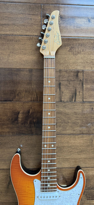 Suhr Standard Plus Faded Trans Honey Amber Burst Roasted Maple Neck SSCII 88768