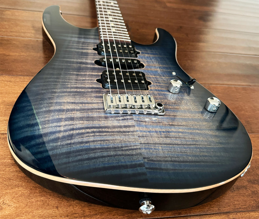 Suhr Modern Plus HSH Trans Whale Blue Burst Roasted Maple Pau Ferra Neck 76778