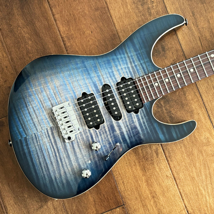 Suhr Modern Plus HSH Trans Whale Blue Burst Roasted Maple Pau Ferra Neck 76778