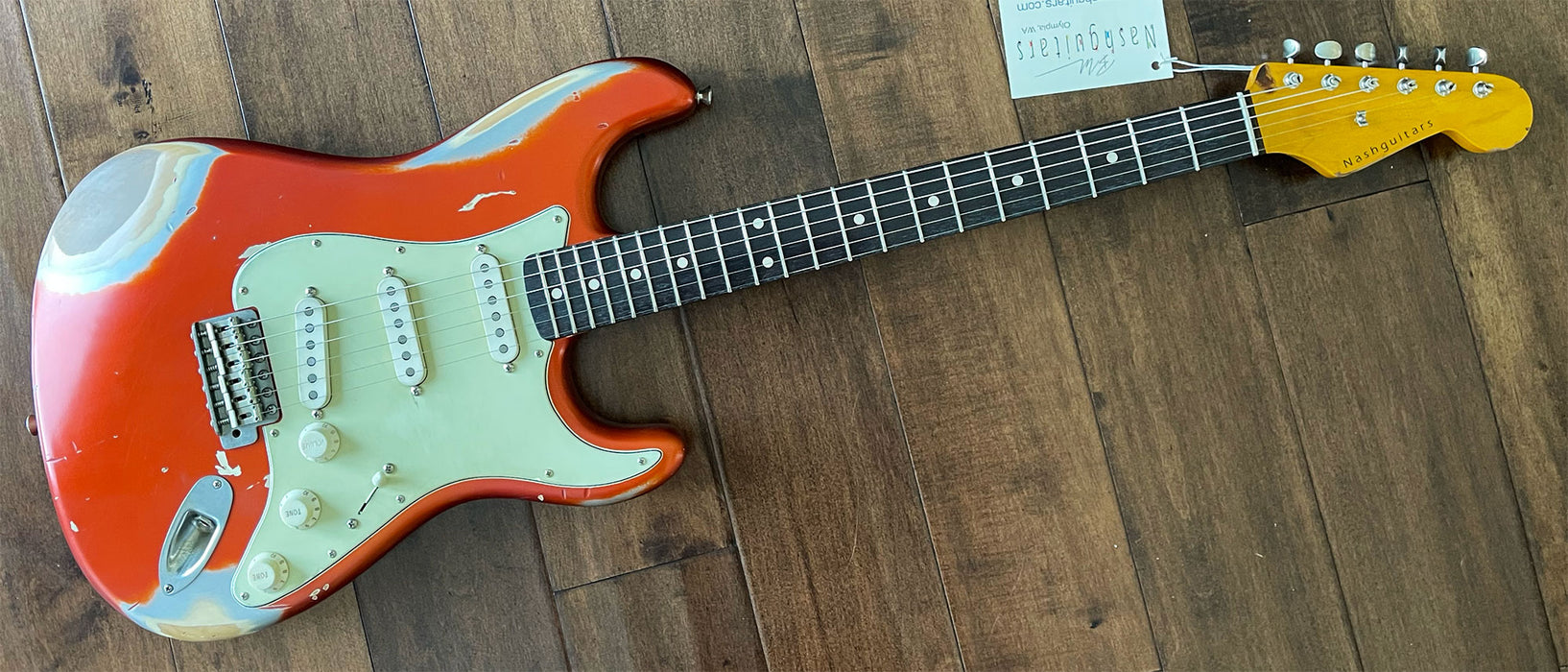 Nash Guitars Model S-63 Candy Tangerine Lollar Pickups Rosewood Neck VSN123