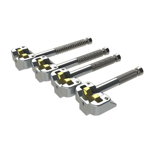 Hipshot 4-String KickAss Saddle Set Chrome 5K400SC