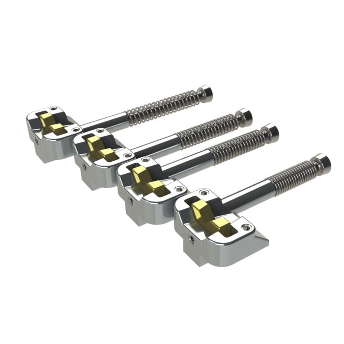 Hipshot 4-String KickAss Saddle Set Chrome 5K400SC