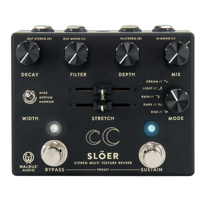 Walrus Audio Slöer Stereo Ambient Reverb Pedal Black Finish